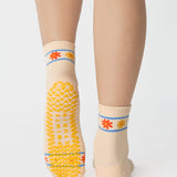 Flower Crown Ankle Grip Sock