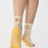 Flower Crown Ankle Grip Sock