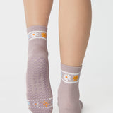 Flower Crown Ankle Grip Sock
