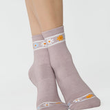 Flower Crown Ankle Grip Sock
