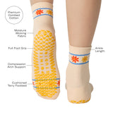 Flower Crown Ankle Grip Sock