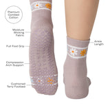 Flower Crown Ankle Grip Sock