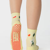 Orange Toss Ankle Grip Sock