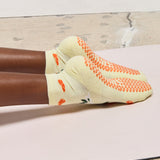 Orange Toss Ankle Grip Sock